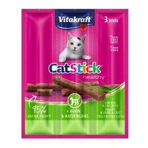 비타크래프트) 캣스틱 치킨&amp;캣그라스 3p / 고양이 간식